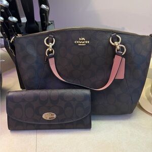 Coach Black and Pink Shoulder Bag Set